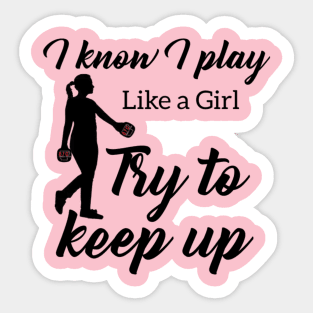 870 Play like a Girl Back Only Sticker